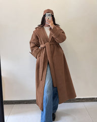 Oversized Belted Long Coat