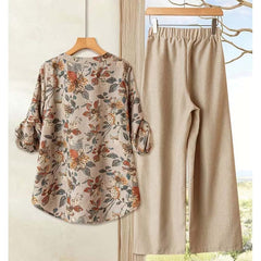 Binara Printed Western Shirt Style 2-Pcs Stiched Co-Ord Set. PCS-11