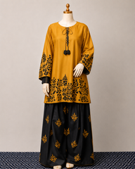 Elegant Kurti Set With Farshi pant. D2