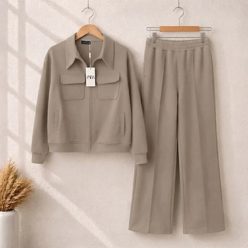 6 Pocket Style Premium Quality Winter 2-Pcs Tracksuit. CWTS-37