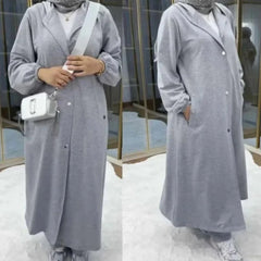 Long Button Hoodie Style 2-Pcs Winter Co-Ord Set. WWTS-18